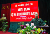 Lữ đoàn xe tăng 201 tổ chức Hội thao kết thúc huấn luyện năm 2025