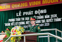 Trường Trung cấp Kỹ thuật Tăng thiết giáp tổ chức Lễ phát động phong trào thi đua Quyết thắng năm 2026