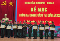   Tham gia Hội thi công nhận danh hiệu báo vụ toàn quân năm 2025  đạt giải Nhất toàn đoàn, giải Nhất toàn năng nội dung thi kiện tướng báo vụ
