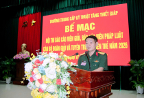 Trường Trung cấp Kỹ thuật Tăng thiết giáp bế mạc Hội thi báo cáo viên giỏi, báo cáo viên pháp luật; Hội thi cán bộ đoàn giỏi và tuyên truyền viên trẻ năm 2026