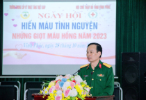 Trường Trung cấp Kỹ thuật Tăng thiết giáp tổ chức hiến máu nhân đạo năm 2023