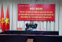 Tham dự Hội nghị trực tuyến tổng kết xây dựng đơn vị điểm về  huấn luyện điều lệnh, xây dựng chính quy, quản lý kỷ luật và rút kinh nghiệm xây dựng trường bắn, thao trường huấn luyện năm 2023