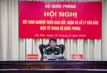 Hội nghị rút kinh nghiệm triển khai gửi, nhận và xử lý văn bản điện tử trong Bộ Quốc phòng