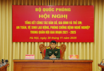 Hội nghị tổng kết công tác Dân số, Gia đình và Trẻ em;  An toàn, Vệ sinh lao động, Phòng, chống bệnh nghề nghiệp trong Quân đội giai đoạn 2021 - 2025
