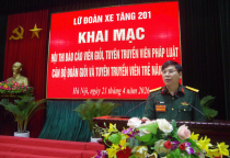 Lữ đoàn xe tăng 201 khai mạc Hội thi báo cáo viên giỏi; báo cáo viên, tuyên truyền viên pháp luật; hội thi cán bộ đoàn giỏi và tuyên truyền viên trẻ năm 2026.