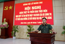 Lữ đoàn Tăng thiếp giáp 202 tổ chức Hội nghị quán triệt và triển khai thực hiện Nghị quyết số 06-NQ/TW ngày 19/5/2026 của Bộ Chính trị về triển khai đường lối đối ngoại Đại hội XIV của Đảng