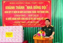 Bàn giao 03 “Nhà đồng đội” cho quân nhân có hoàn cảnh khó khăn Nhân kỷ niệm 80 năm Cách mạng tháng Tám thành công và Quốc khánh 2.9