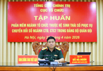 Tham gia Hội nghị tập huấn phầm mềm ngành Tổ chức thuộc Hệ sinh thái số  phục vụ chuyển đổi số ngành CTĐ, CTCT trong Đảng bộ Quân đội