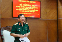 Hội thảo khoa học đề cương chi tiết Đề tài nghệ thuật quân sự cấp Bộ Quốc phòng “Nghệ thuật sử dụng Tăng thiết giáp đánh địch đổ bộ đường không chiến lược trong tác chiến phản công chiến lược”. 