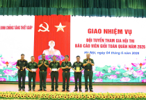 Giao nhiệm vụ cho Đội tuyển tham gia Hội thi  Báo cáo viên giỏi toàn quân năm 2026