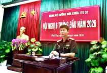 Đảng ủy, đảng bộ xưởng sửa chữa tăng thiết giáp 32 tổ chức thành công hội nghị 6 tháng đầu năm 2026