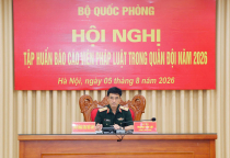 Tham gia Hội nghị trực tuyến tập huấn  Báo cáo viên pháp luật trong Quân đội năm 2026