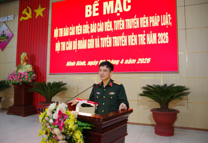 Lữ đoàn Tăng Thiết giáp 202 bế mạc Hội thi Báo cáo viên giỏi; Hội thi Báo cáo viên, Tuyên truyền viên pháp luật; Hội thi Cán bộ Đoàn giỏi và Tuyên truyền viên trẻ năm 2026