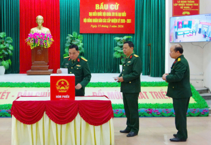 CÁN BỘ, CHIẾN SĨ KHO Y HOÀN THÀNH TỐT NHIỆM VỤ BẦU CỬ 