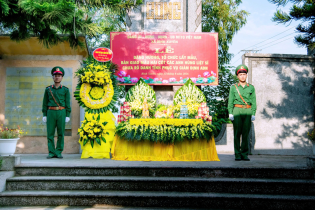 Mệnh lệnh từ trái tim: Trường Trung cấp Kỹ thuật Tăng thiết giáp tham gia dâng hương, lấy mẫu ADN liệt sĩ