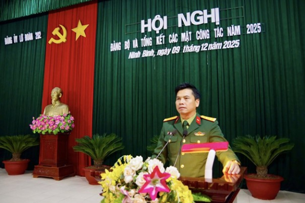 Lữ đoàn TTG 202 tổ chức Hội nghị đảng bộ và tổng kết các mặt công tác năm 2025