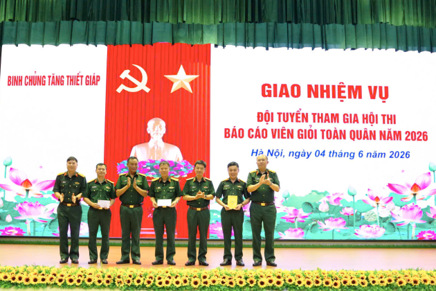 Giao nhiệm vụ cho Đội tuyển tham gia Hội thi  Báo cáo viên giỏi toàn quân năm 2026