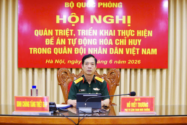 Tham gia Hội nghị quán triệt, triển khai thực hiện Đề án Tự động hóa chỉ huy trong QĐND Việt Nam ( Đề án 33)