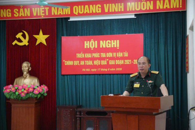 Binh chủng Tăng thiết giáp phúc tra đơn vị vận tải "Chính quy, an toàn, hiệu quả" giai đoạn 2021 - 2026