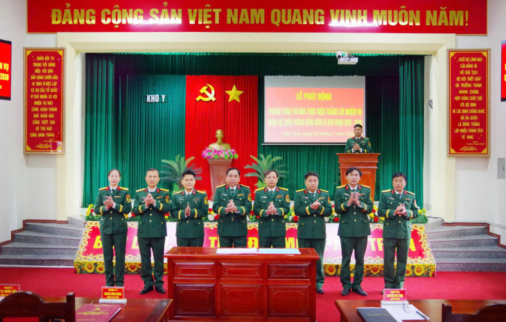 Kho Y tổ chức lễ phát động phong trào thi đua “Thực hiện thắng lợi nhiệm vụ quân sự, quốc phòng hằng năm và giai đoạn 2026 - 2030”