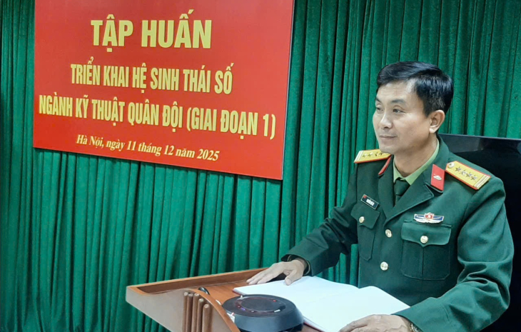 Binh chủng Tăng thiết giáp tổ chức tập huấn triển khai Hệ sinh thái số ngành Kỹ thuật Quân đội 