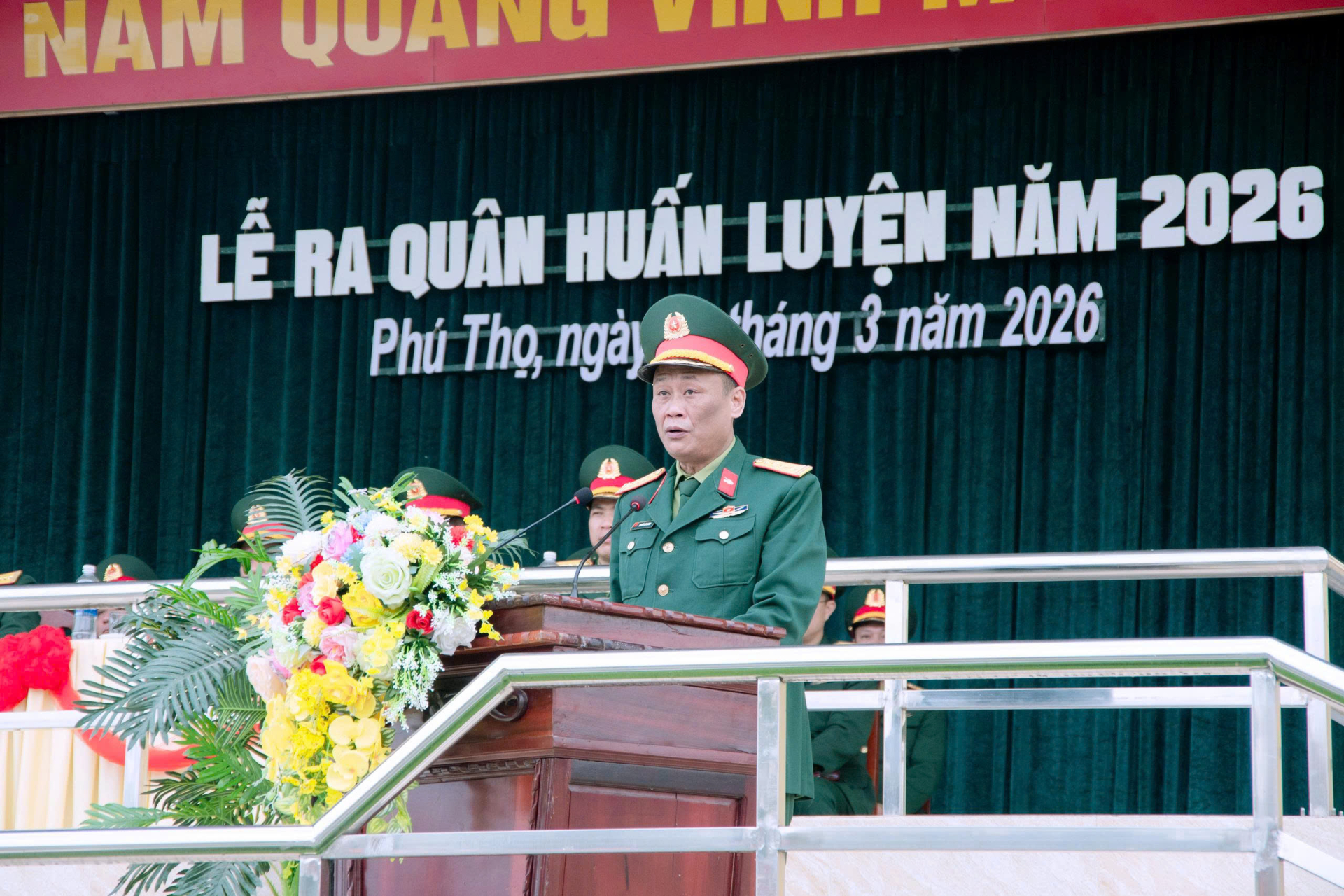 Trường Trung cấp Kỹ thuật Tăng thiết giáp tổ chức Lễ ra quân huấn luyện năm 2026 