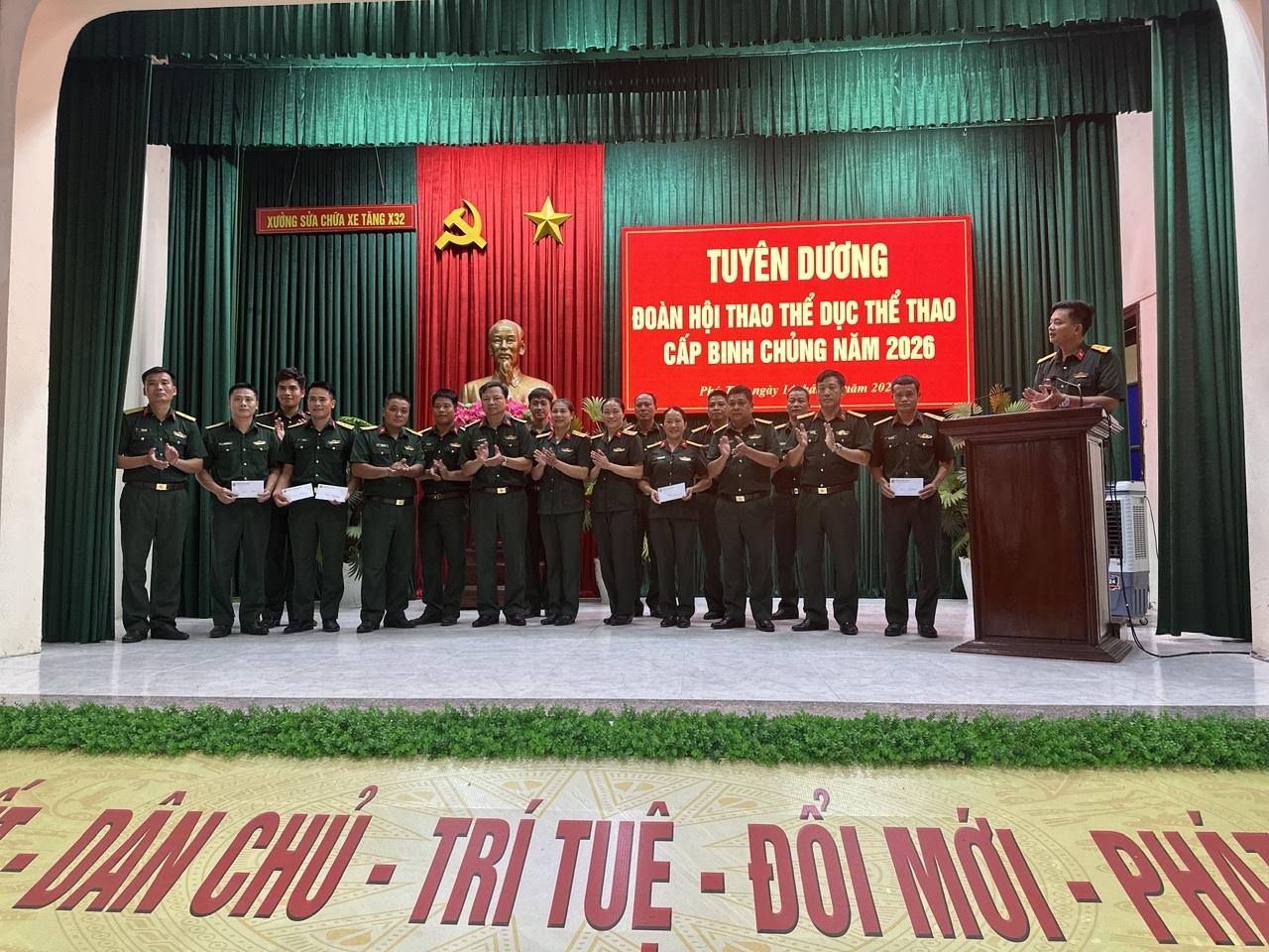Xưởng sửa chữa xe tăng X32 đạt thành tích cao  Tại Hội thao thể dục thể thao cấp Binh chủng năm 2026