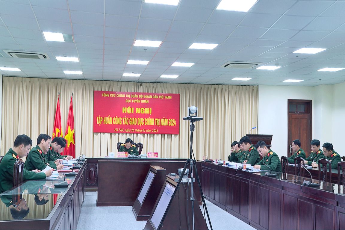 Tham gia Hội nghị trực tuyến tập huấn  công tác giáo dục chính trị năm 2024