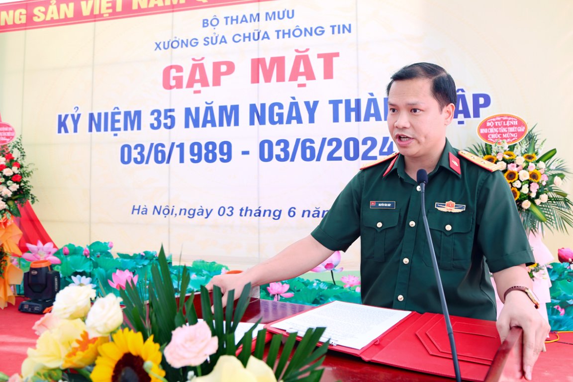 Xưởng Sửa chữa thông tin tổ chức Gặp mặt kỷ niệm 35 năm Ngày thành lập