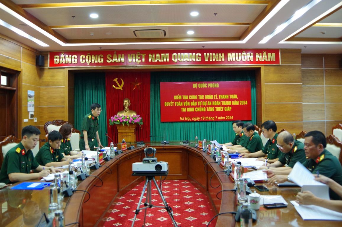 Bộ Quốc phòng kiểm tra công tác quản lý, thanh toán, quyết toán vốn đầu tư dự án hoàn thành năm 2024 tại Binh chủng