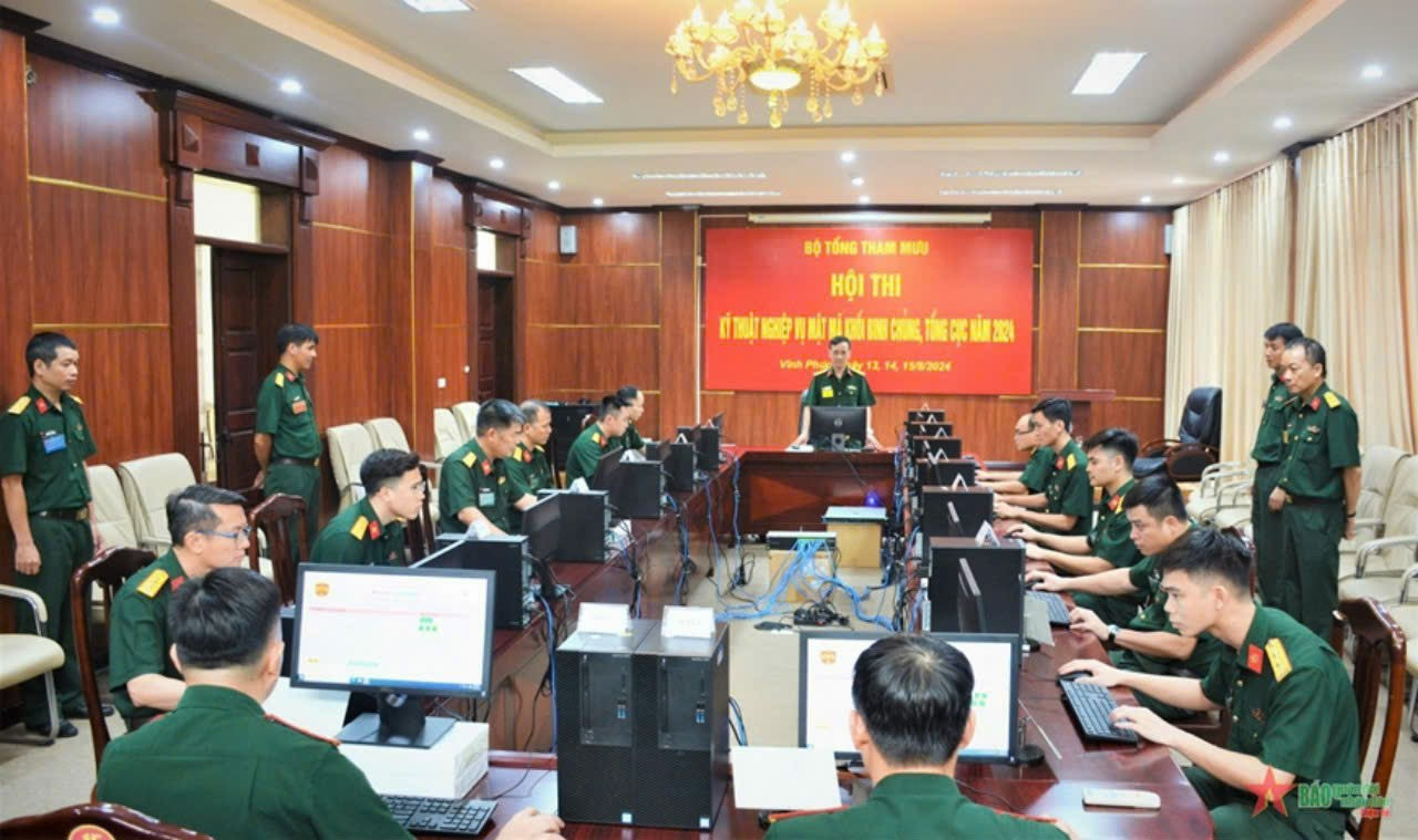 Binh chủng Tăng thiết giáp đạt giải Nhất Hội thi Kỹ thuật nghiệp vụ mật mã khối binh chủng, tổng cục năm 2024