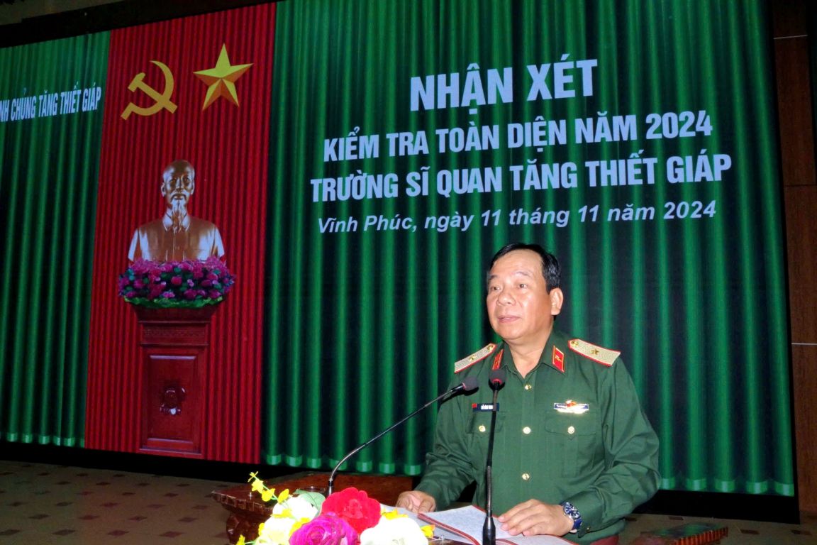 Binh chủng kiểm tra toàn diện năm 2024 đối với Trường Sĩ quan Tăng thiết giáp