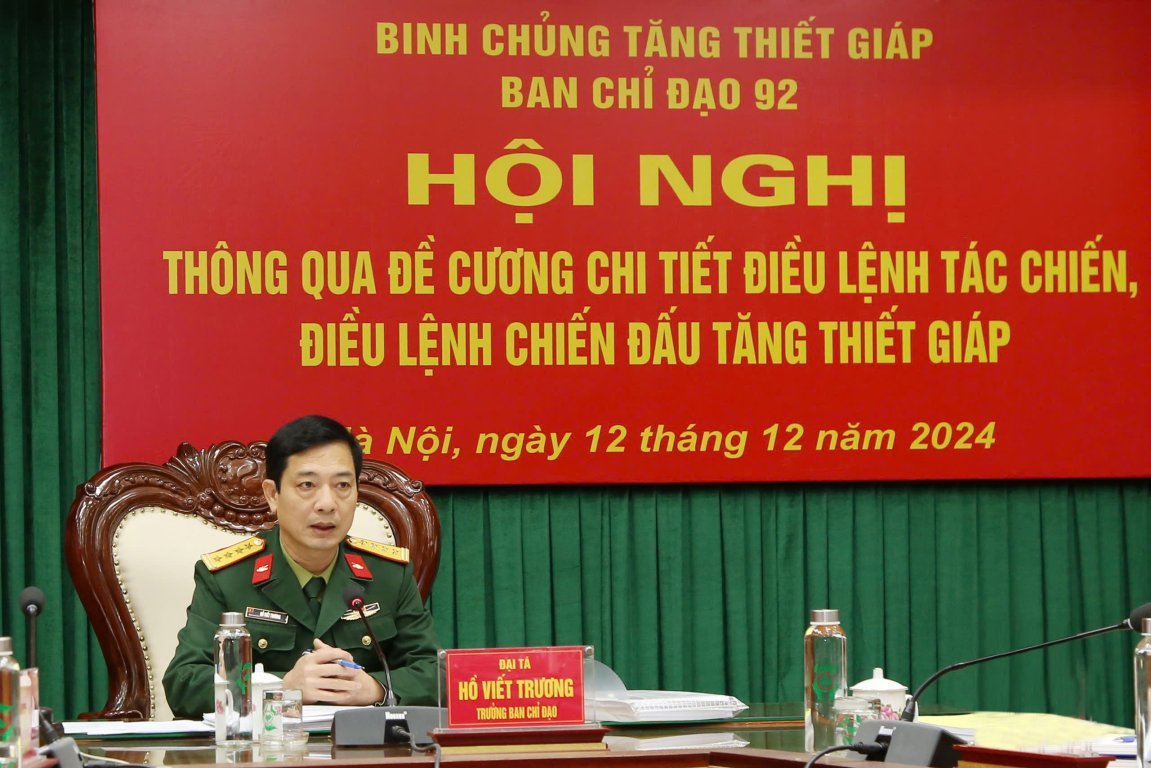Hội nghị Ban Chỉ đạo 92 Binh chủng thông qua đề cương chi tiết Điều lệnh tác chiến, Điều lệnh chiến đấu Tăng thiết giáp