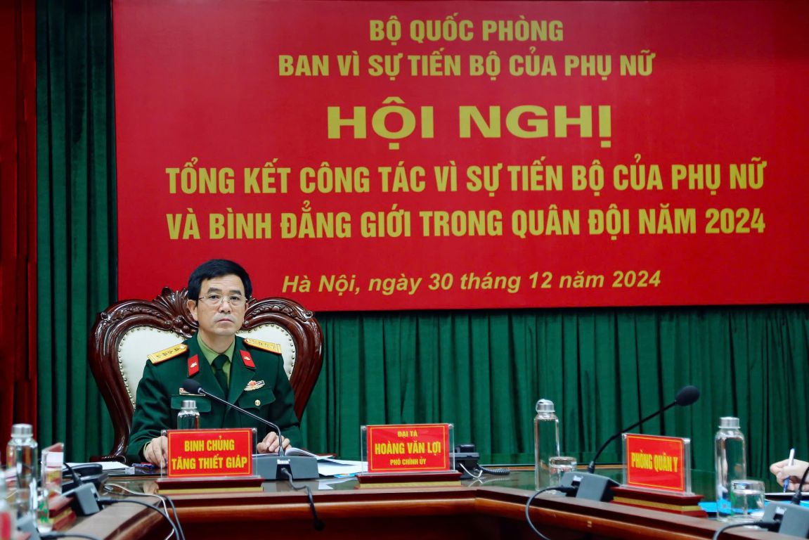 Tham gia Hội nghị trực tuyến Tổng kết công tác Vì sự tiến bộ của Phụ nữ Và bình đẳng giới trong Quân đội năm 2024