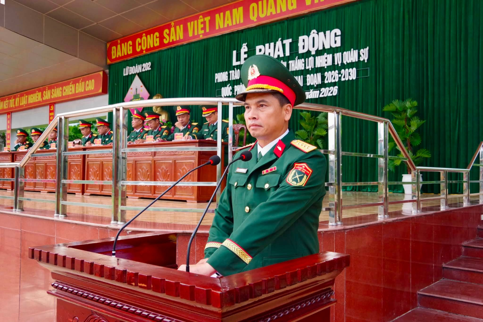 Lữ đoàn Tăng thiết giáp 202 tổ chức Lễ phát động phong trào thi đua thực hiện thắng lợi nhiệm vụ quân sự, quốc phòng hằng năm và giai đoạn 2026-2030