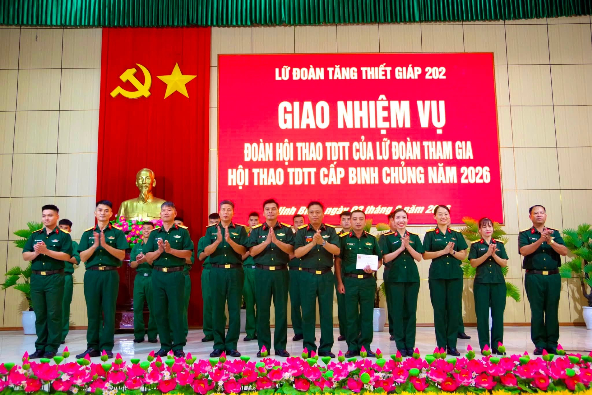 Lữ đoàn Tăng thiết giáp 202 giao nhiệm vụ cho Đoàn Hội thao quyết tâm dành thành tích cao