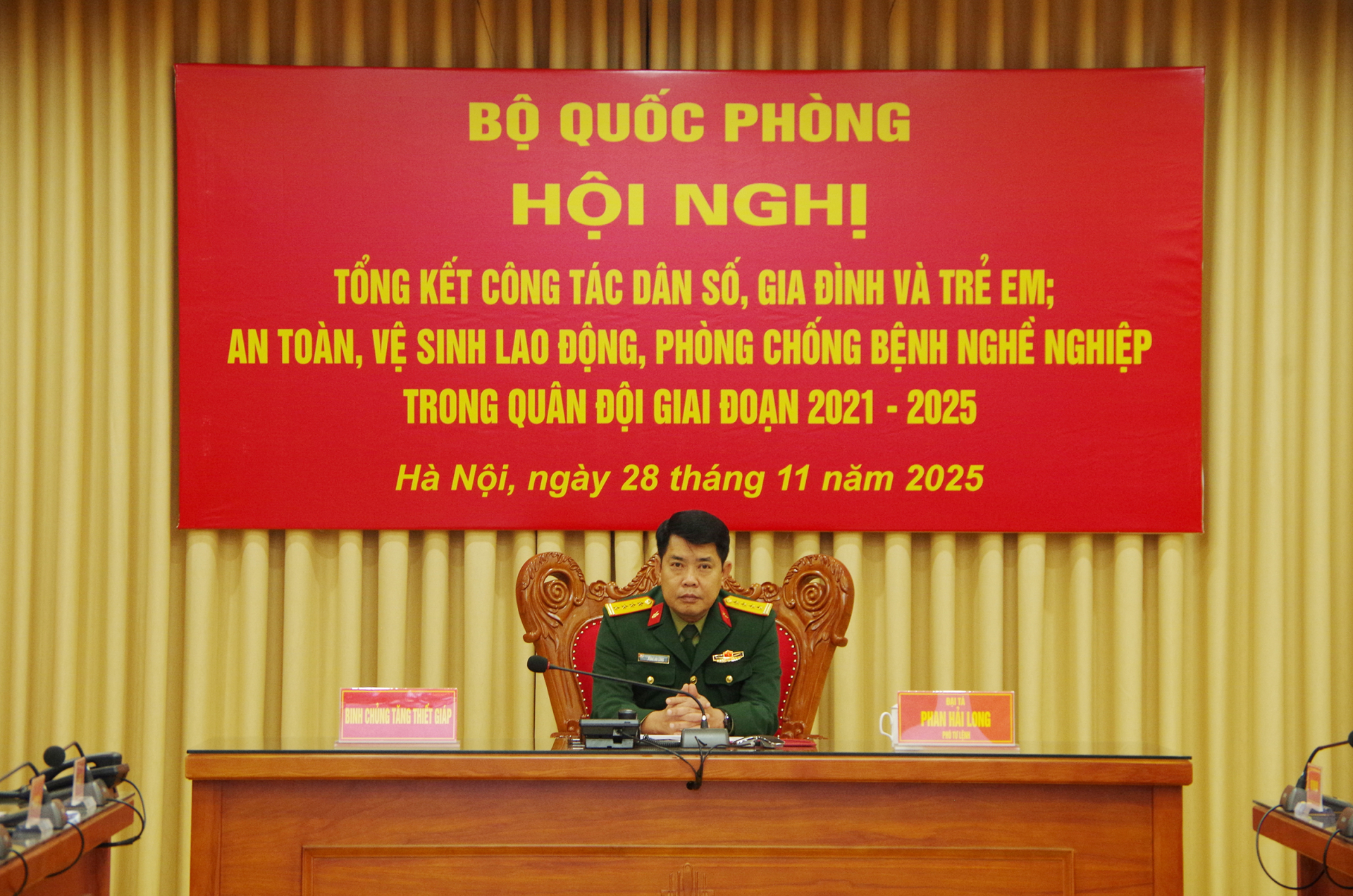 Hội nghị tổng kết công tác Dân số, Gia đình và Trẻ em;  An toàn, Vệ sinh lao động, Phòng, chống bệnh nghề nghiệp trong Quân đội giai đoạn 2021 - 2025