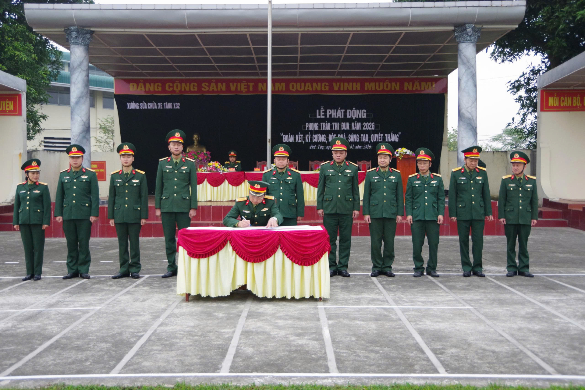 Xưởng sửa chữa xe tăng X32 phát động phong trào thi đua Quyết thắng năm 2026