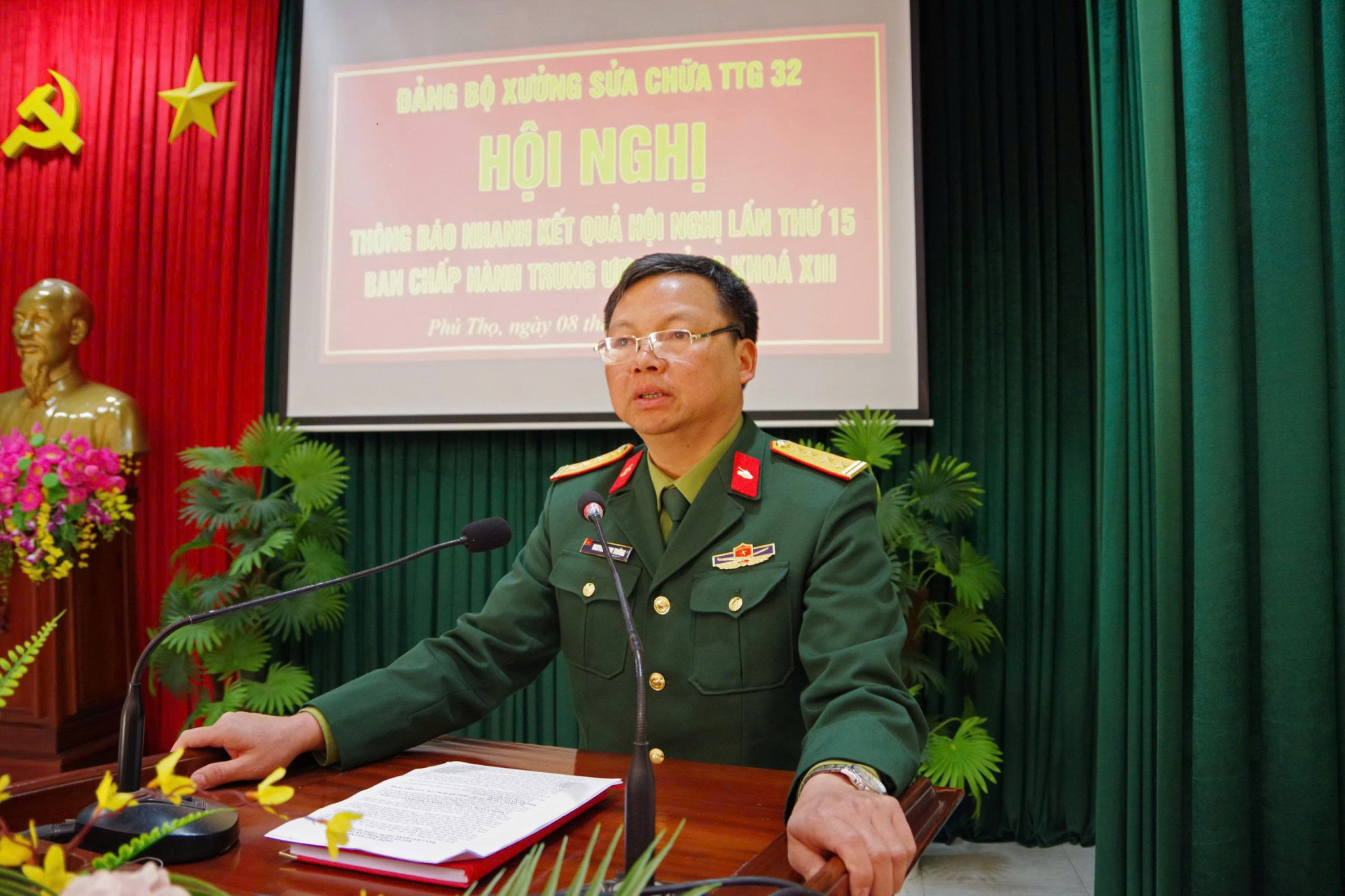 Đảng bộ Xưởng sửa chữa xe tăng X32  thông báo nhanh kết quả Hội nghị lần thứ 15,  Ban Chấp hành Trung ương Đảng khóa XIII