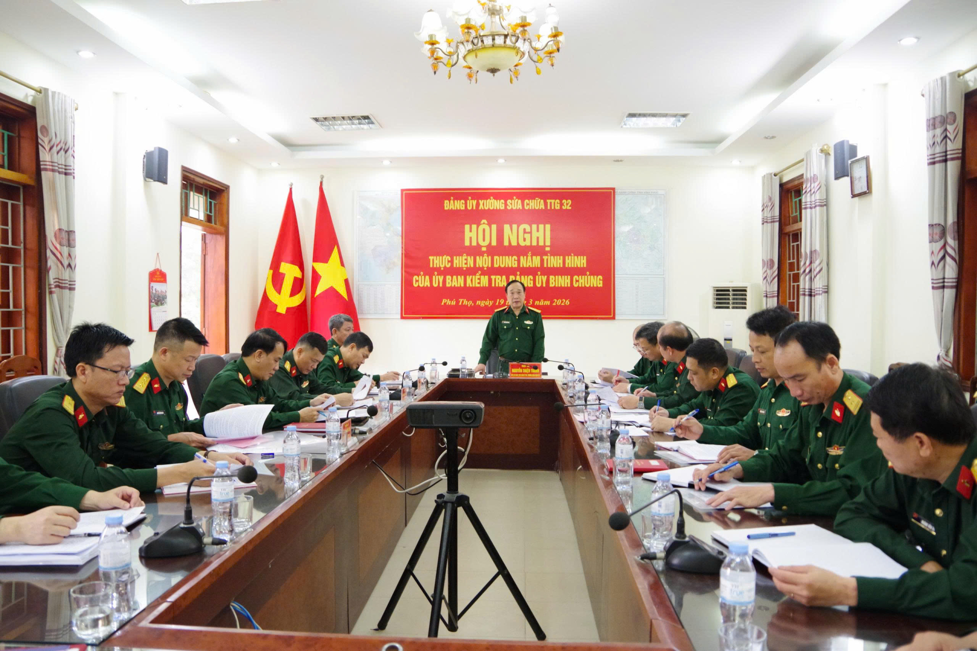 Đảng ủy Xưởng sửa chữa Tăng thiết giáp 32  ra nghị quyết lãnh đạo thực hiện nhiệm vụ tháng 4/2026