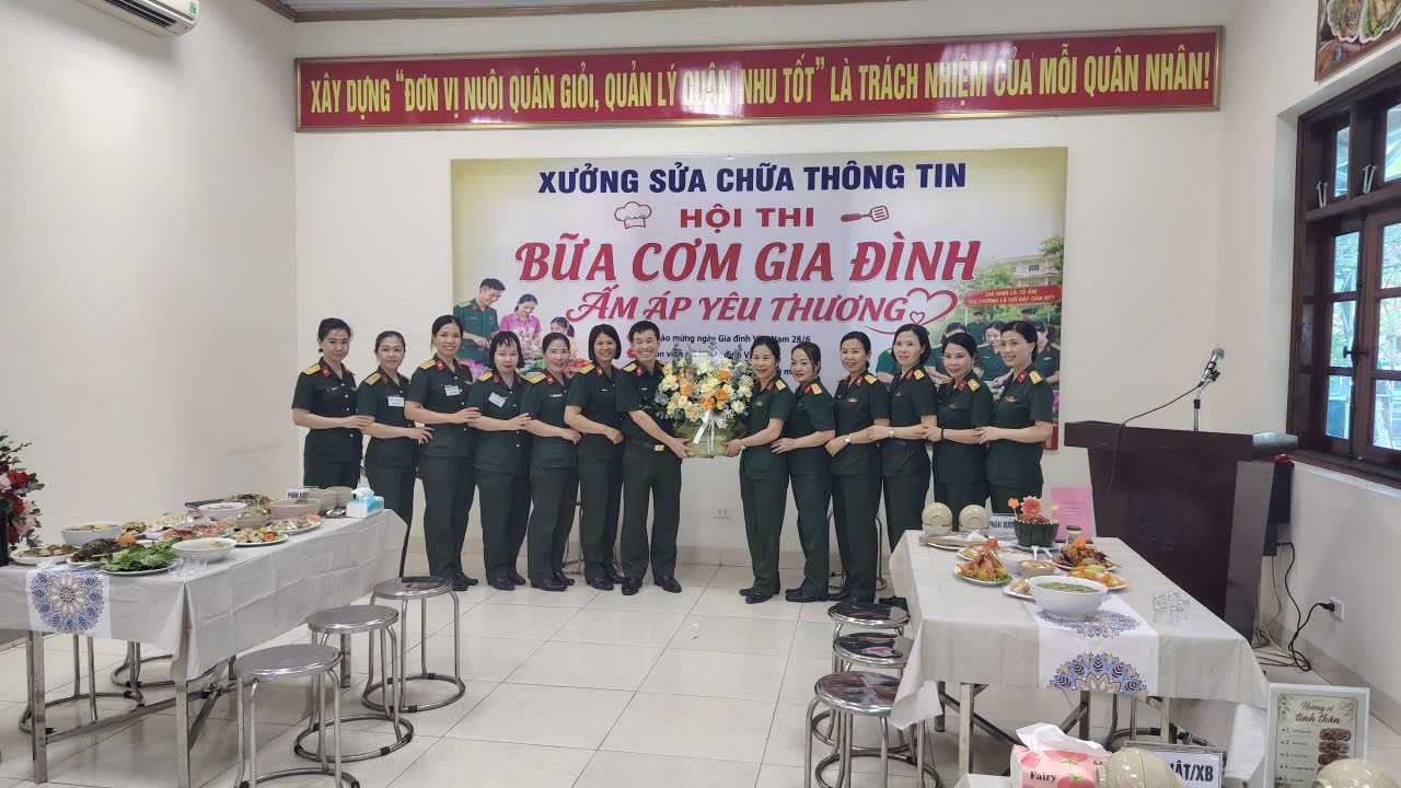 Lan tỏa giá trị Ngày gia đình Việt Nam từ Hội thi "Bữa cơm gia đình - Gắn kết yêu thương” tại Xưởng Sửa chữa Thông tin