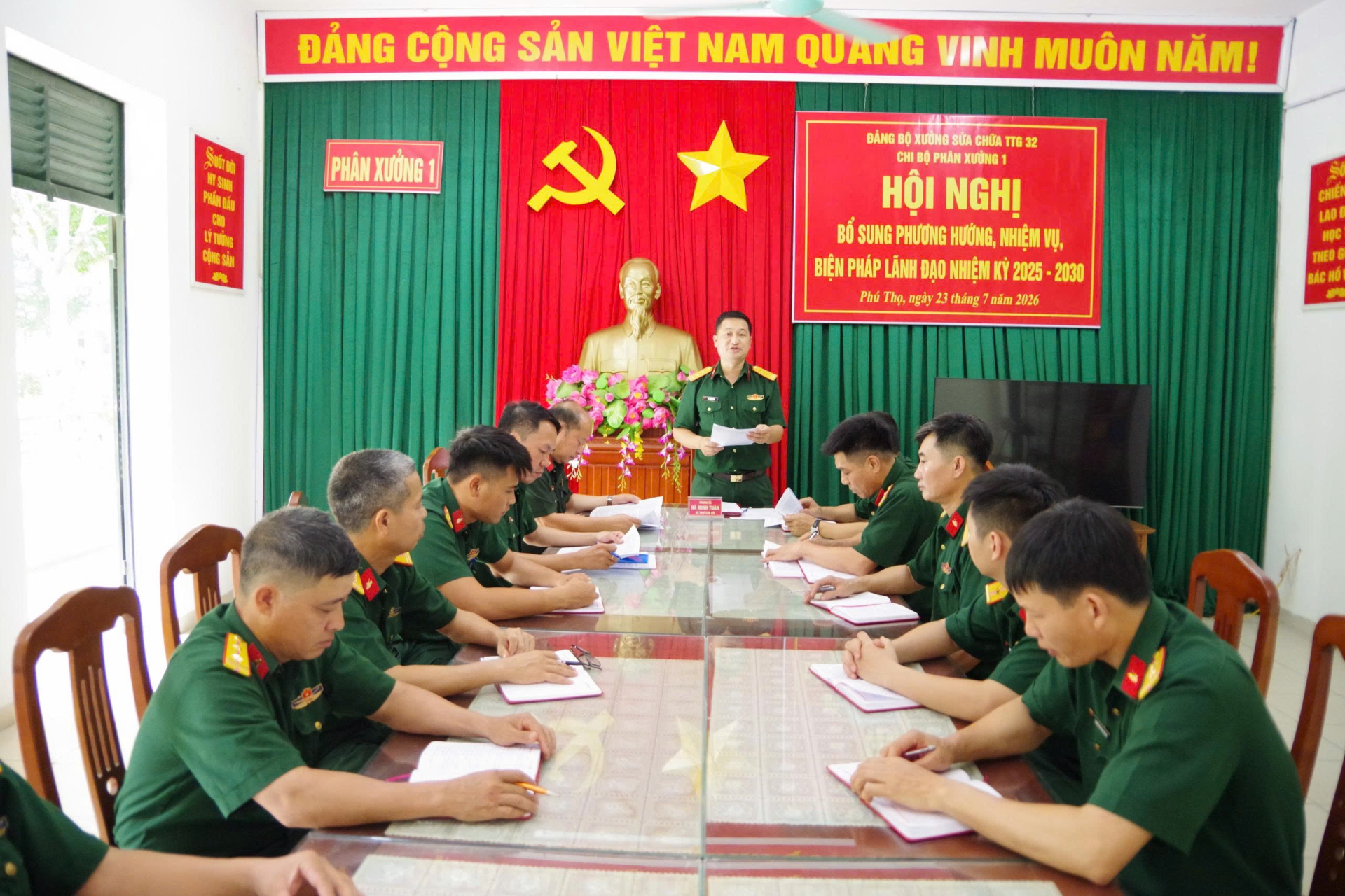Các chi bộ thuộc Đảng bộ Xưởng sửa chữa Tăng thiết giáp 32 tổ chức thành công  Hội nghị bổ sung phương hướng, nhiệm vụ, biện pháp lãnh đạo nhiệm kỳ 2025 – 2030