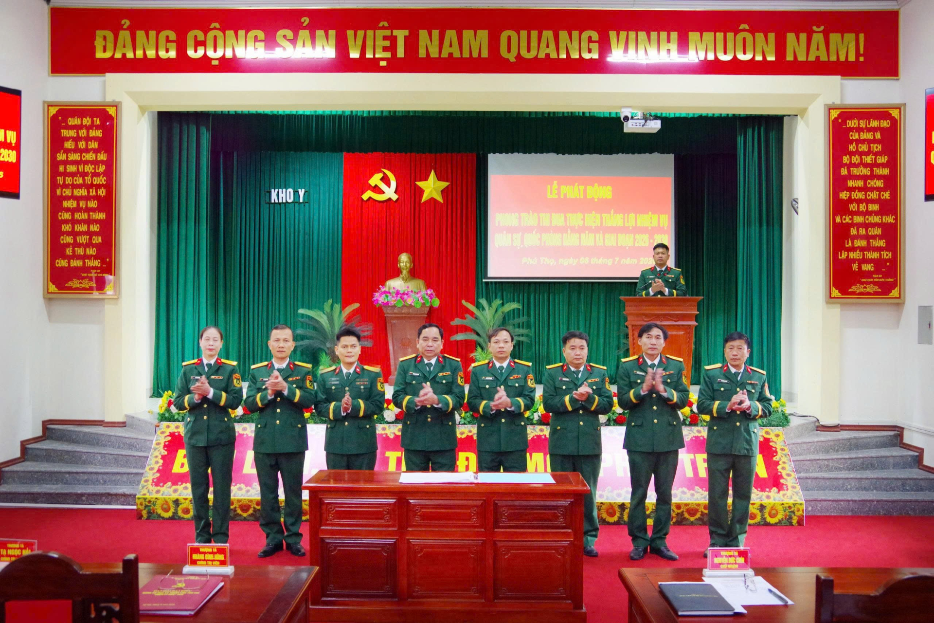Kho Y tổ chức lễ phát động phong trào thi đua “Thực hiện thắng lợi nhiệm vụ quân sự, quốc phòng hằng năm và giai đoạn 2026 - 2030”
