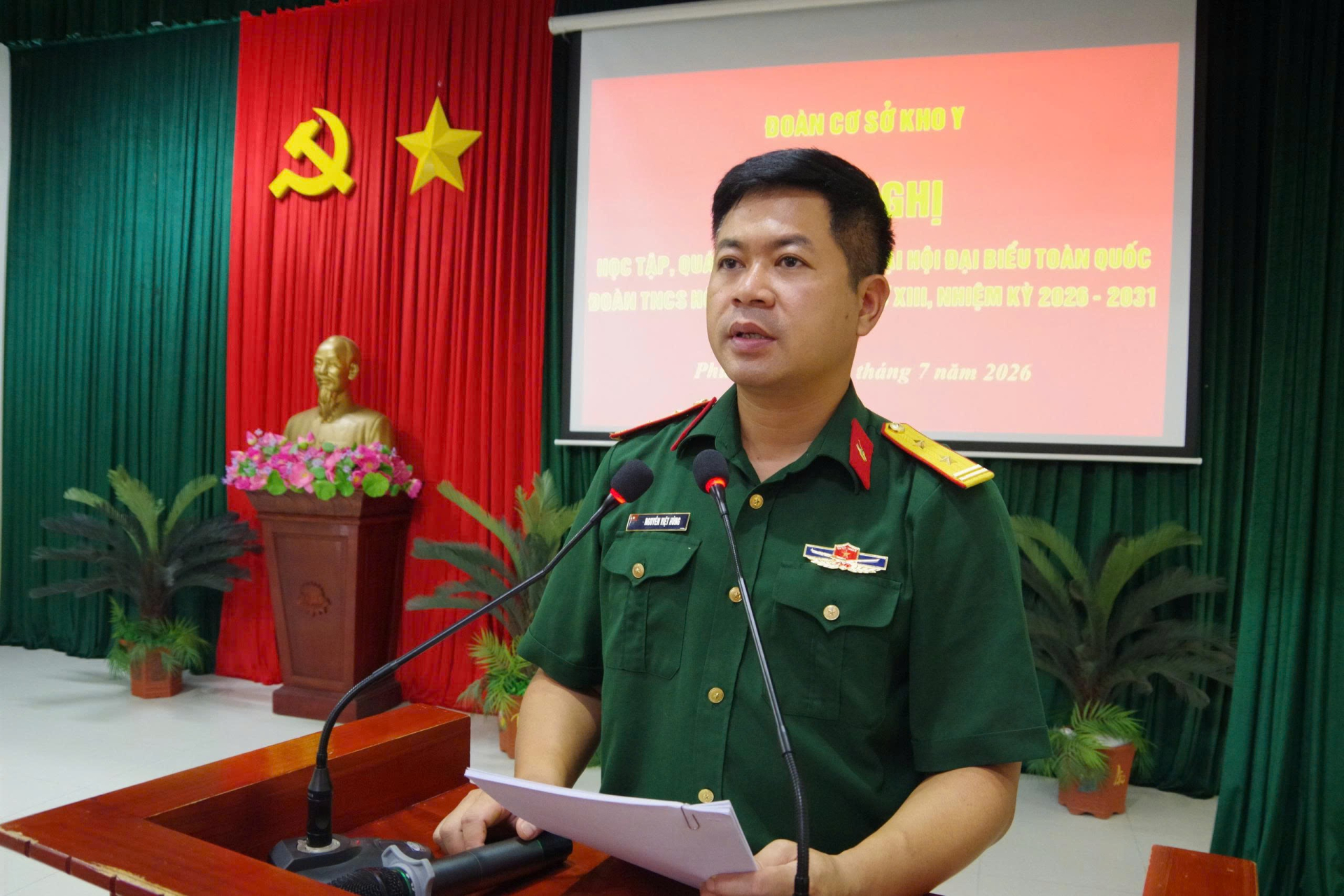 Đoàn cơ sở Kho y tổ chức hội nghị học tập, quán triệt, tuyên truyền kết quả đại hội đại biểu toàn quốc đoàn TNCS Hồ Chí Minh lần thứ XIII, nhiệm kỳ 2026 - 2031