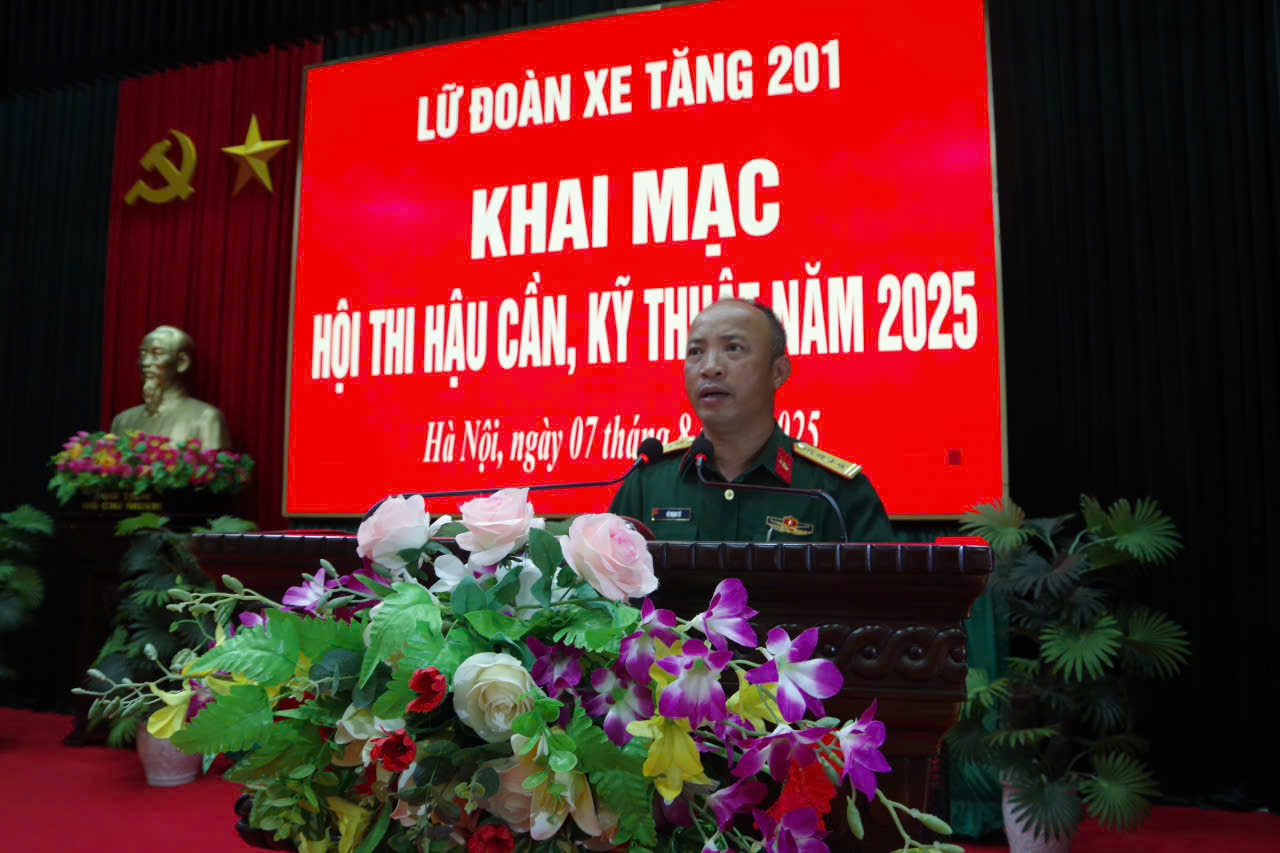Lữ đoàn xe tăng 201 khai mạc Hội thi Hậu cần - Kỹ thuật cấp cơ sở năm 2025 