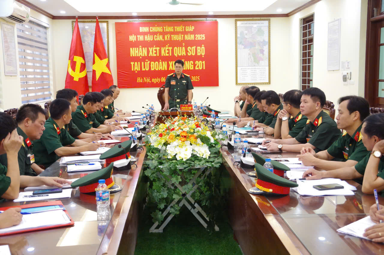 Lữ đoàn xe tăng 201 hoàn thành Hội thi Hậu cần, kỹ thuật cấp Binh chủng năm 2025