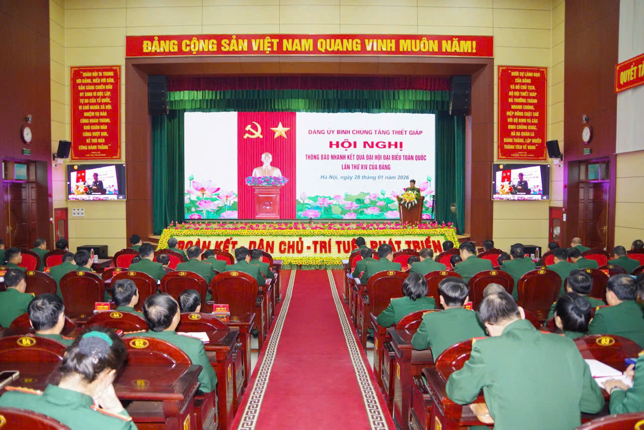 Đảng ủy Binh chủng Tăng thiết giáp: Thông báo nhanh kết quả Đại hội Đại biểu toàn quốc lần thứ XIV của Đảng