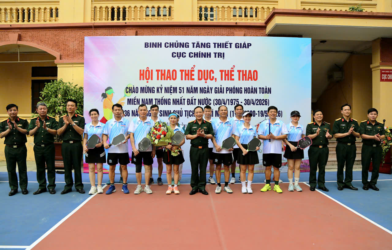 Cục Chính trị tổ chức Hội thao Thể dục thể thao và ra mắt Câu lạc bộ Pickleball