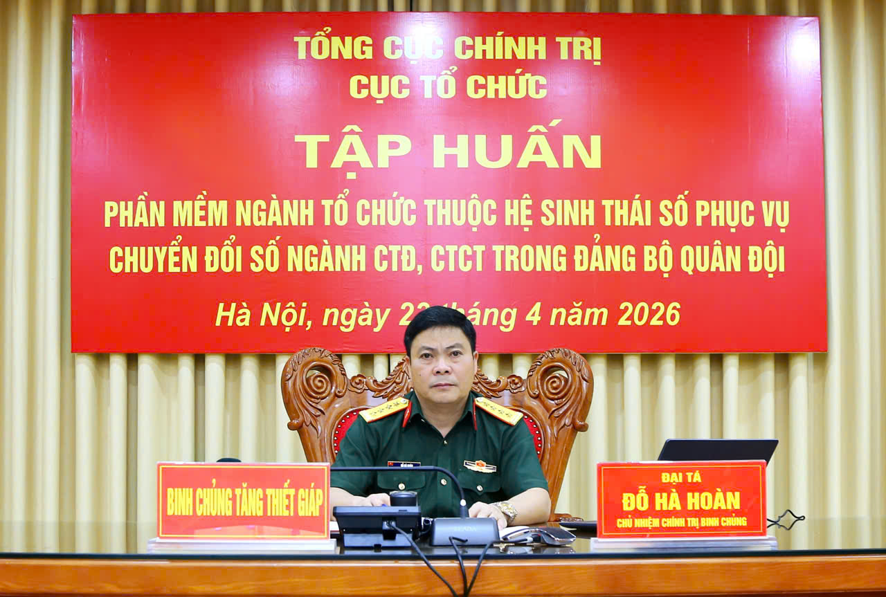 Tham gia Hội nghị tập huấn phầm mềm ngành Tổ chức thuộc Hệ sinh thái số  phục vụ chuyển đổi số ngành CTĐ, CTCT trong Đảng bộ Quân đội