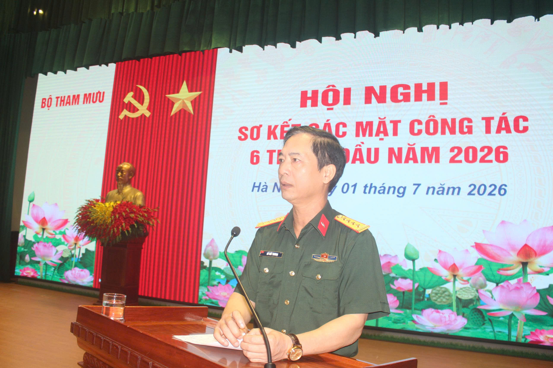 Bộ Tham mưu tổ chức Hội nghị sơ kết các mặt công tác 6 tháng đầu năm 2026